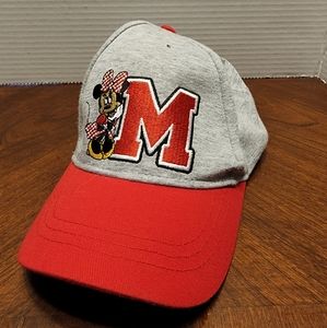 Disney Kids Minnie Mouse Girl’s Hat Baseball Cap Adjustable Strap Red and Gray